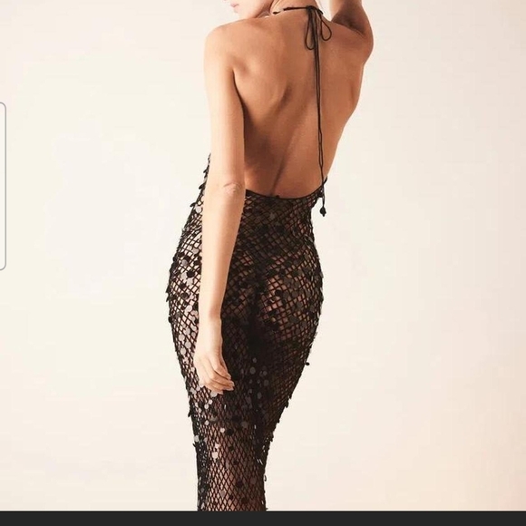 Rat & Boa Black Sequin Maxi Dress - Picture 2 of 4